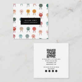 Feelings Känslor Ansikte Chart Counselor Fyrkantigt Visitkort