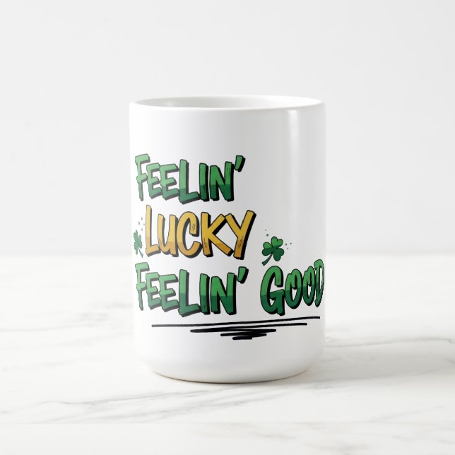 Feelin'Lucky Feelin's Bra St. Patrick's Day Kaffemugg (Center)