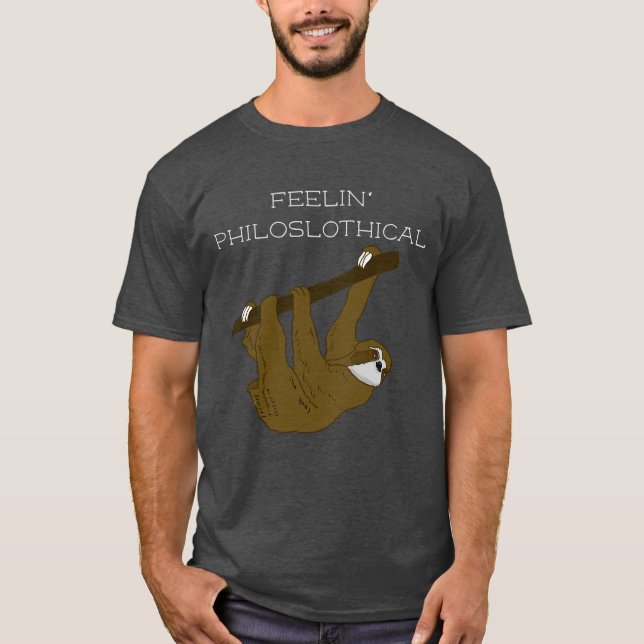 Feelins filosofiska, slarviga och filosofiska pun t shirt (Framsida)