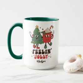 Feelin's Jolly Juldag Helgdagarna Funny Retro Namn Mugg