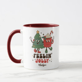 Feelin's Jolly Juldag Helgdagarna Funny Retro Namn Mugg