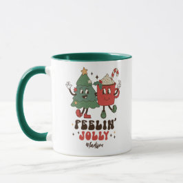 Feelin's Jolly Juldag Helgdagarna Funny Retro Namn Mugg