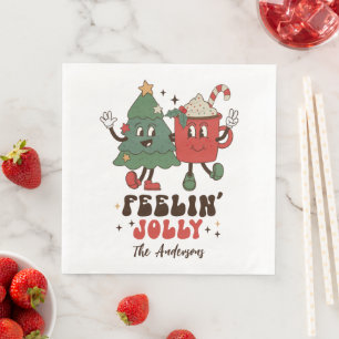 Feelin's Jolly Juldag Helgdagarna Funny Retro Namn Pappersservett