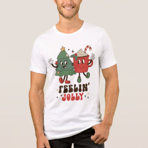 Feelin's Jolly Juli Helgdagar Funny Retro T Shirt