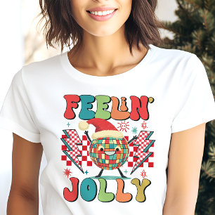 Feelin's Jolly Retro jul Vibes T Shirt