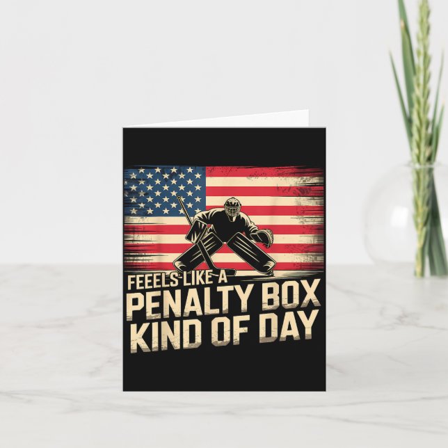 Feels Like A Penalty Box Kind Of Day Funny Hockey  Kort (Framsida)