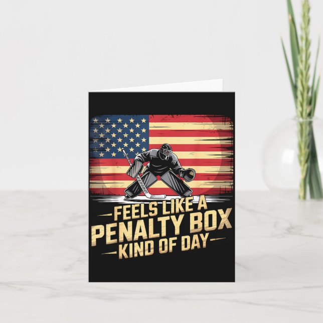 Feels Like A Penalty Box Kind Of Day Funny Hockey  Kort (Framsida)