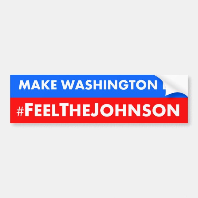#feelthejohnson Gary Johnson 2016 Bildekal (Framsidan)