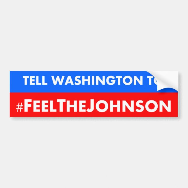 #feelthejohnson Gary Johnson 2016 Bildekal (Framsidan)