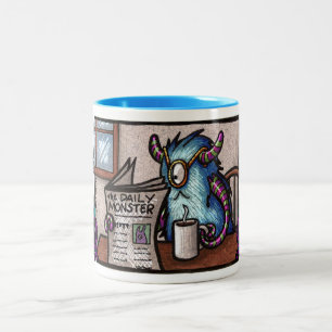 Feeping varelsemugg - morgonkaffemonster Två-Tonad mugg