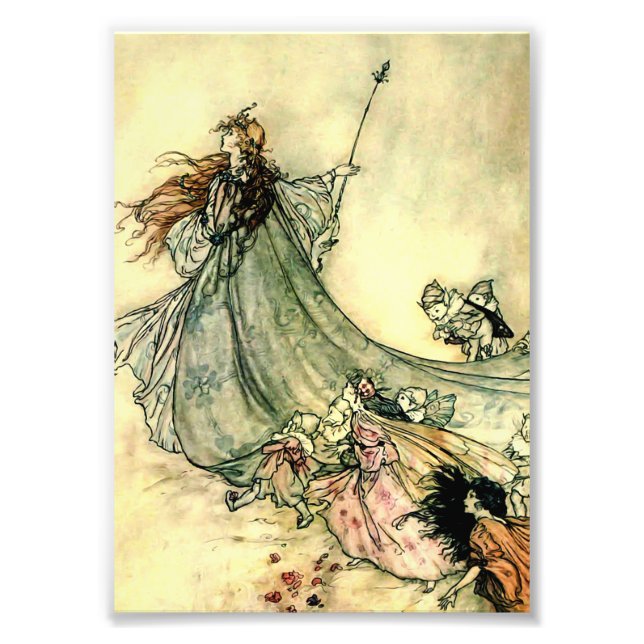 “Feernas drottning” av Arthur Rackham Fototryck (Framsidan)
