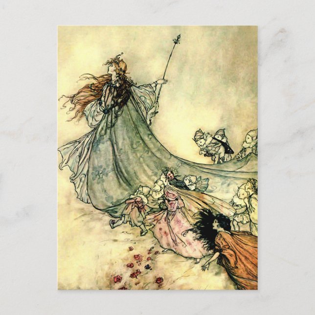 “Feernas drottning” av Arthur Rackham Vykort (Framsida)