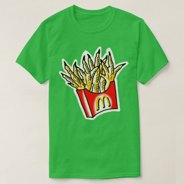 Feet Chicken Mc Fries Traditional Tattoo T Shirt (Design framsida)