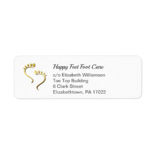 Feet Chiropodist Podiatrist Pedicure Returadress Etikett