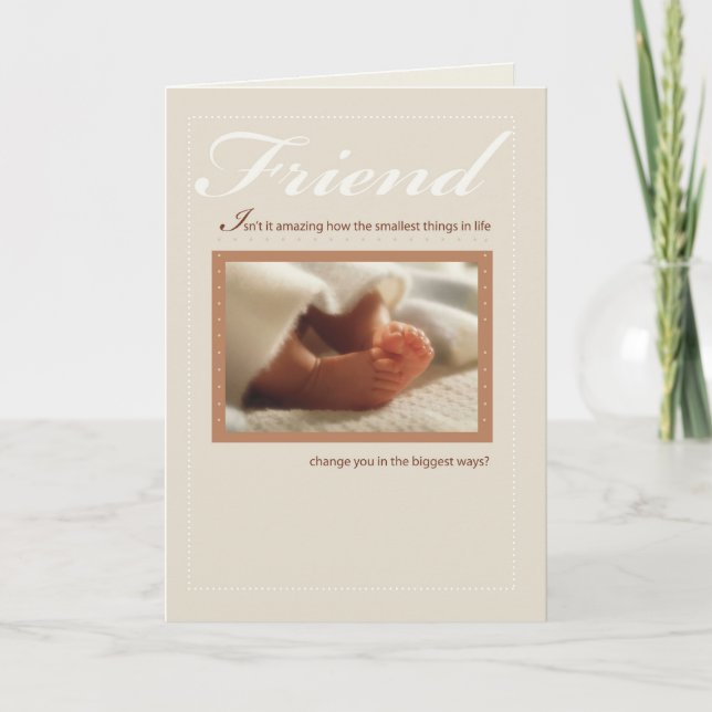 Feet för Friend Grattiss Nyfödd bebis Kort (Framsida)