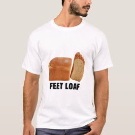 Feet Loaf Design Logo Brainrot Bread Black Text T Shirt