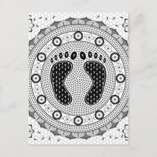 Feet Mandala Vykort