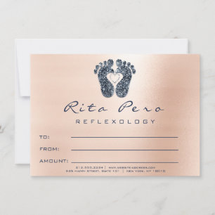 Feet Ro Guld Reflexology Certificate Gift Navy