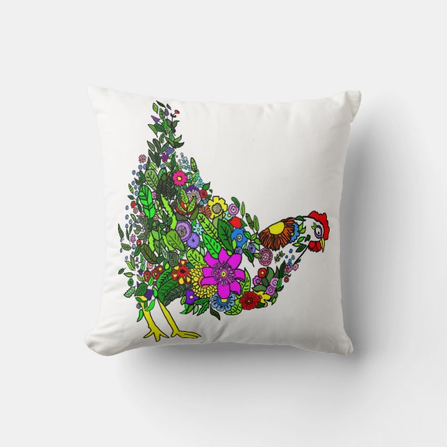 Feg dekorativ kudde för blomma (Framsida)
