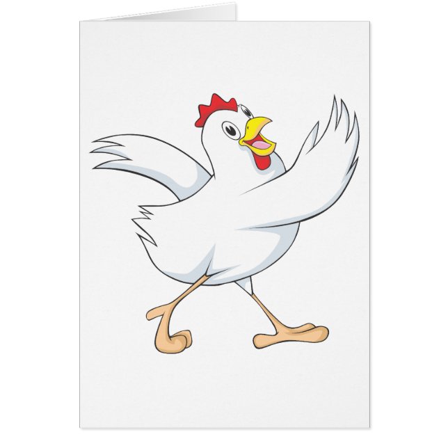 Feg höna för lycklig hälsningskort (Framsidan)