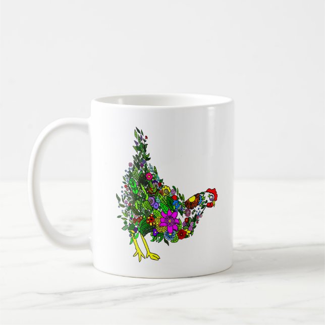 Feg kaffemugg för blomma (Vänster)