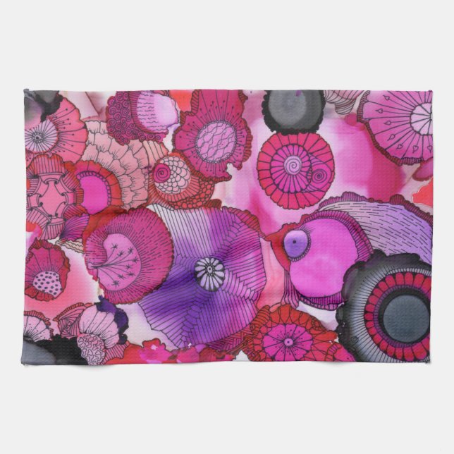 Feg kökshandduk för rosor (Horisontell)