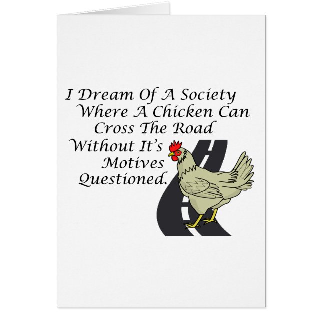 Feg korsning vägen hälsningskort (Framsidan)