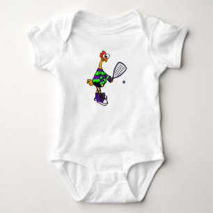 Feg leka Racquetballtecknad för gulligt gummi T Shirt