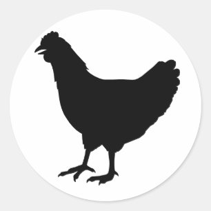 Feg Silhouette Runt Klistermärke
