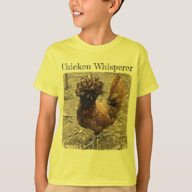 Feg Whisperer med den guld- krönade polska hönan T Shirt (Framsida)