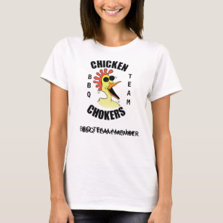 Fega kvinna för ChokersBBQ-lag Tshirt. T-shirt