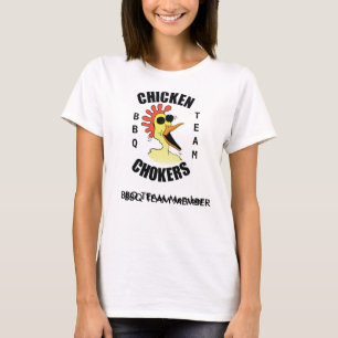 Fega kvinna för ChokersBBQ-lag Tshirt. Tee