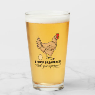 Fega Poops frukosterar rolig design Glaskopp