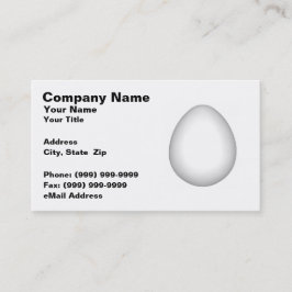Fegt ägg för vit visitkort