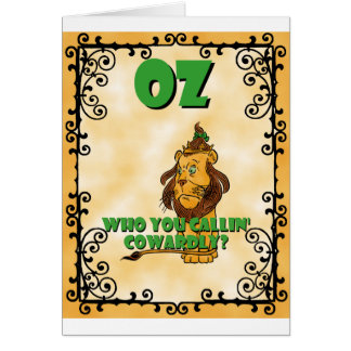 Fegt lejont hälsningskort