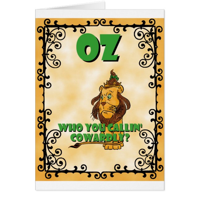 Fegt lejont hälsningskort (Framsidan)