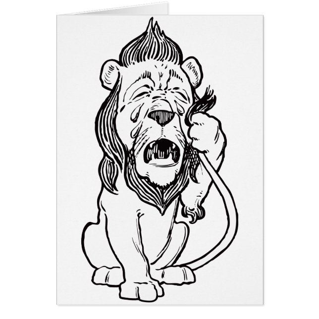 Fegt lejont hälsningskort (Framsidan)