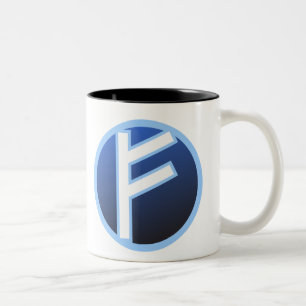 Fehu Feoh runa Två-Tonad Mugg