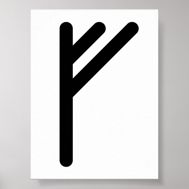 FEHU Nordisk runa (Rikedom, Framgång, Överflöd) | Poster (Framsidan)