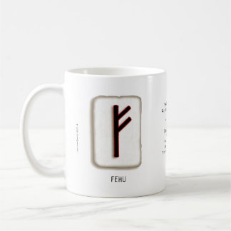 Fehu RuneStone 11 oz. Mugg