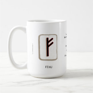 Fehu RuneStone 15 oz. Mugg