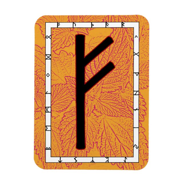 Fehu Viking Rune Magnet - börjar bli! (Vertikal)