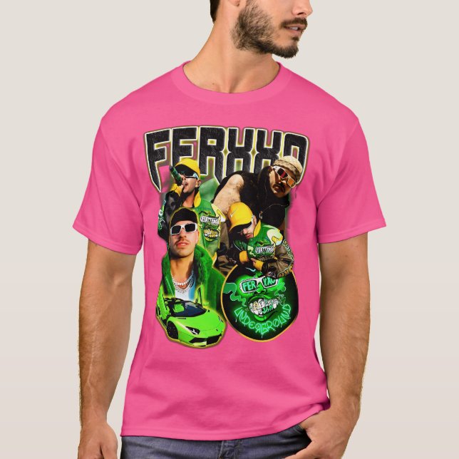 Feid Ferxxo Grönt T Shirt (Framsida)