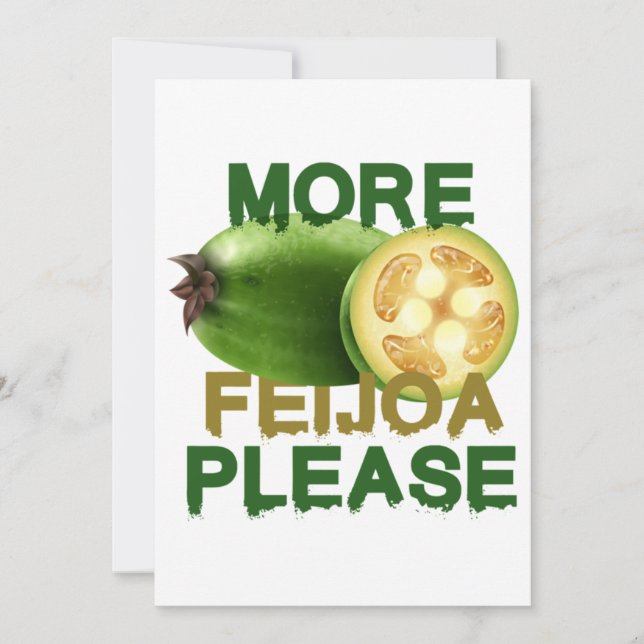 FEIJOA FRUIT ! CUTE GIFT FOR RARELY FRUIT LOVERS E INBJUDNINGAR (Framsida)