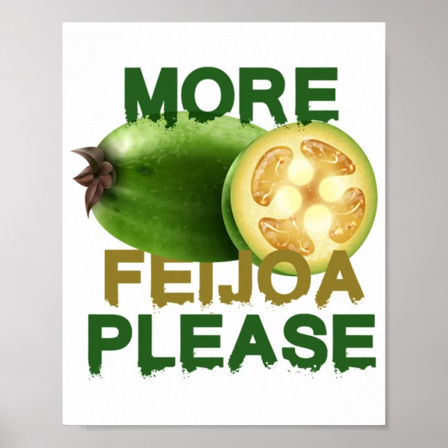 FEIJOA FRUIT! CUTT GIFT FÖR RARELY FRUIT ÄLSKARE E POSTER (Framsidan)