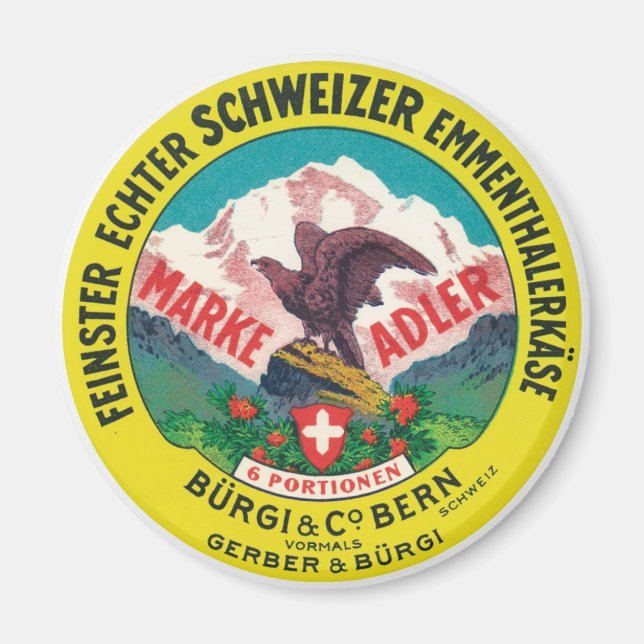 Feinster Echter Schweizer Emmenthalerkase Cheese Magnet (Framsidan)