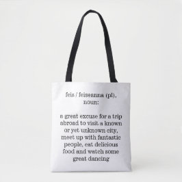 Feis / Feiseanna Definition Tote Bag Irish Dancing Tygkasse