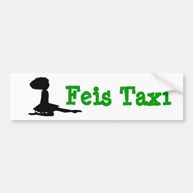 "Feis Taxi" Irländsk Dans-dämpande dekaler (Framsidan)