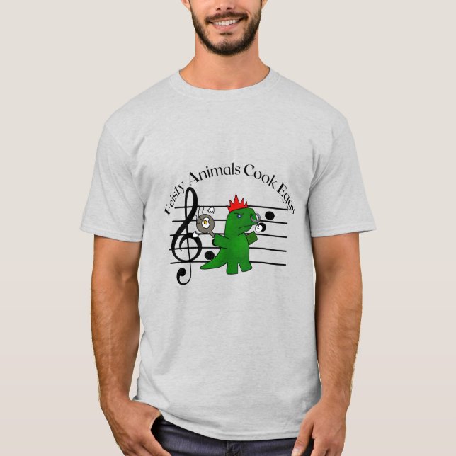 Feisty Animals Cook Eggs T-Shirt (Framsida)