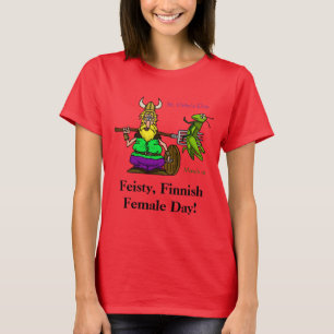 Feisty Finlands Female St. Urhos dag T-shirt